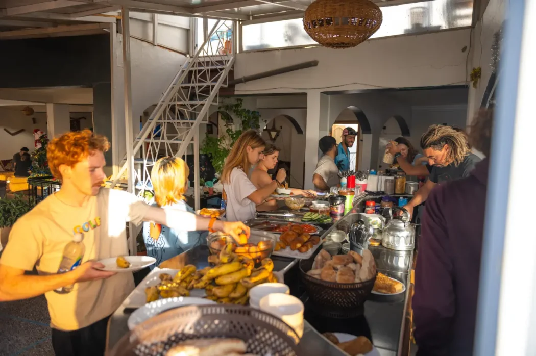 3 dinner vibe surf camp taghazout